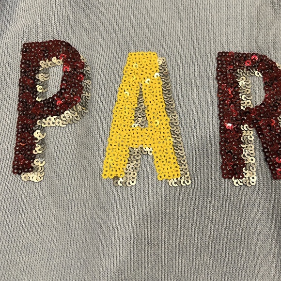 Crewneck vintage sweatshirt with sequin embroidery, s - Picture 4 of 6